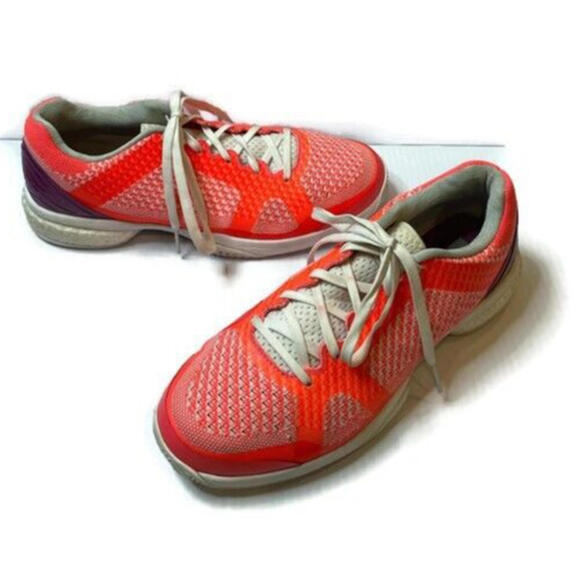 Adidas Womens SMC Barricade Boost 2016 Tennis Sneakers Coral Orange Size 11 - Picture 2 of 9